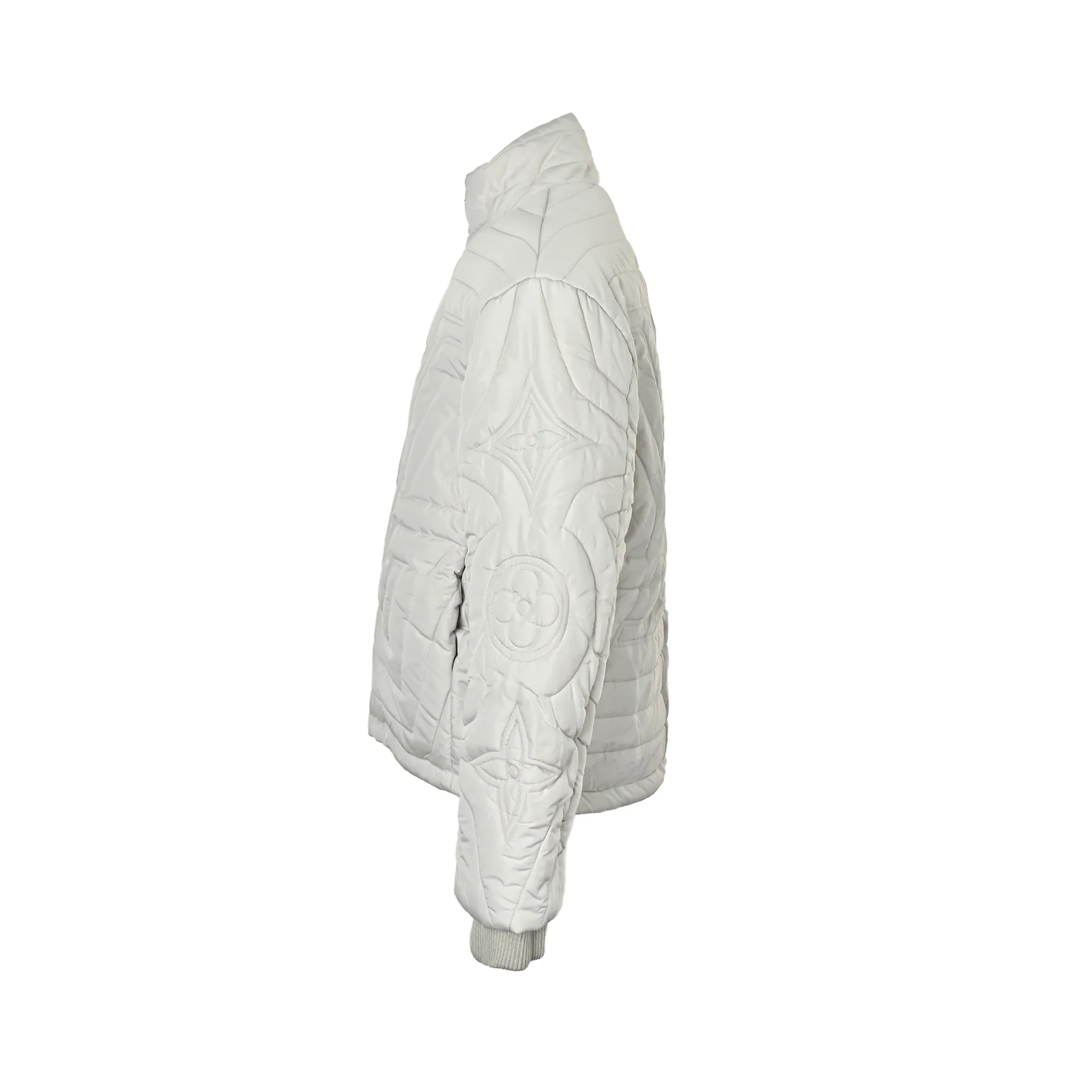 Louis Vuitton/Louis Vuitton quilted boot line embroidered cotton zipper jacket